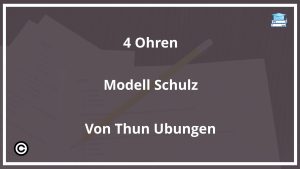 4 Ohren Modell Schulz Von Thun Übungen PDF