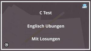 C Test Englisch Übungen Mit Lösungen PDF