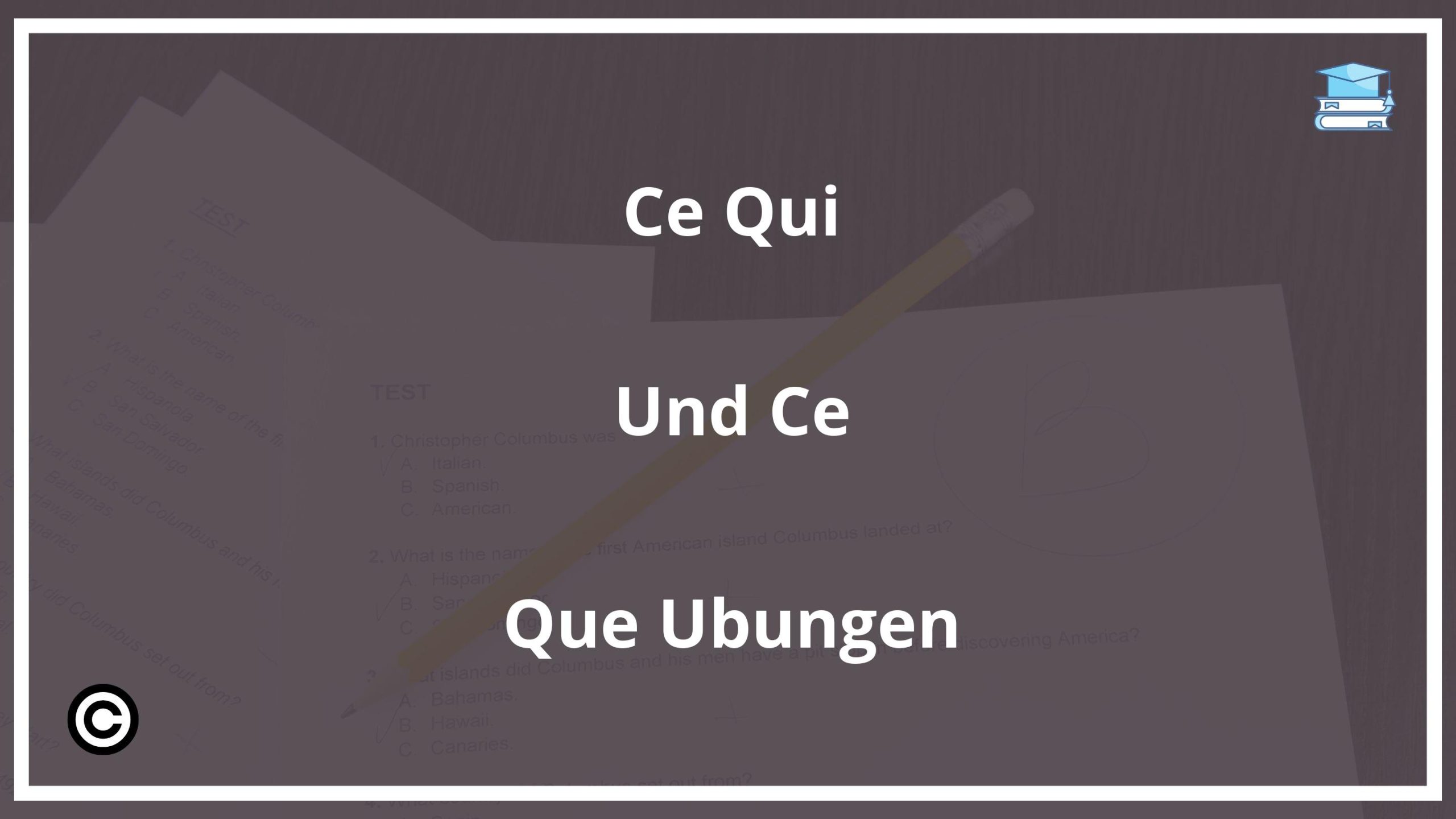 Ce Qui Und Ce Que Übungen - PDF