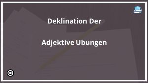 Deklination Der Adjektive Übungen PDF