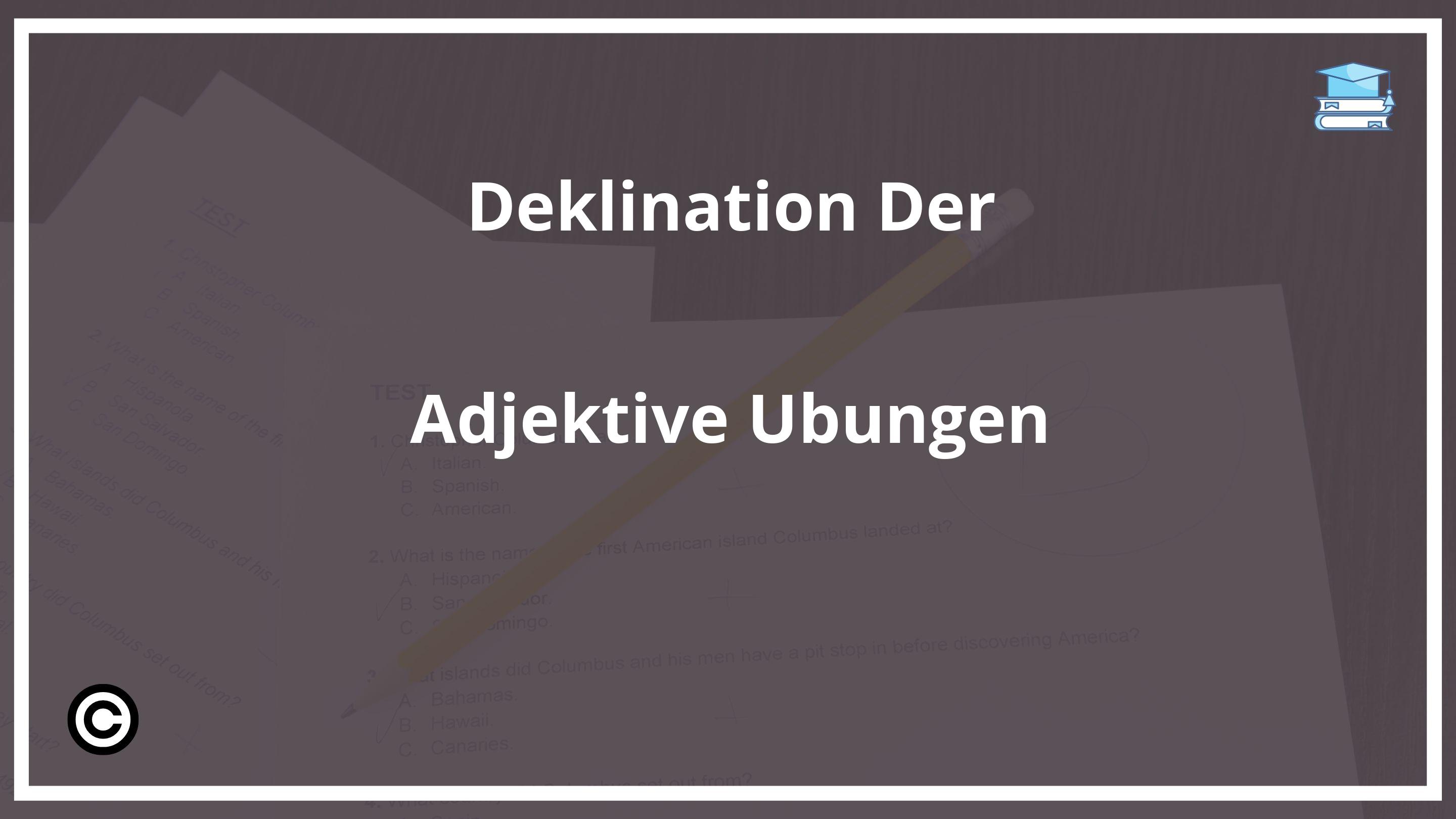 Deklination Der Adjektive Übungen PDF