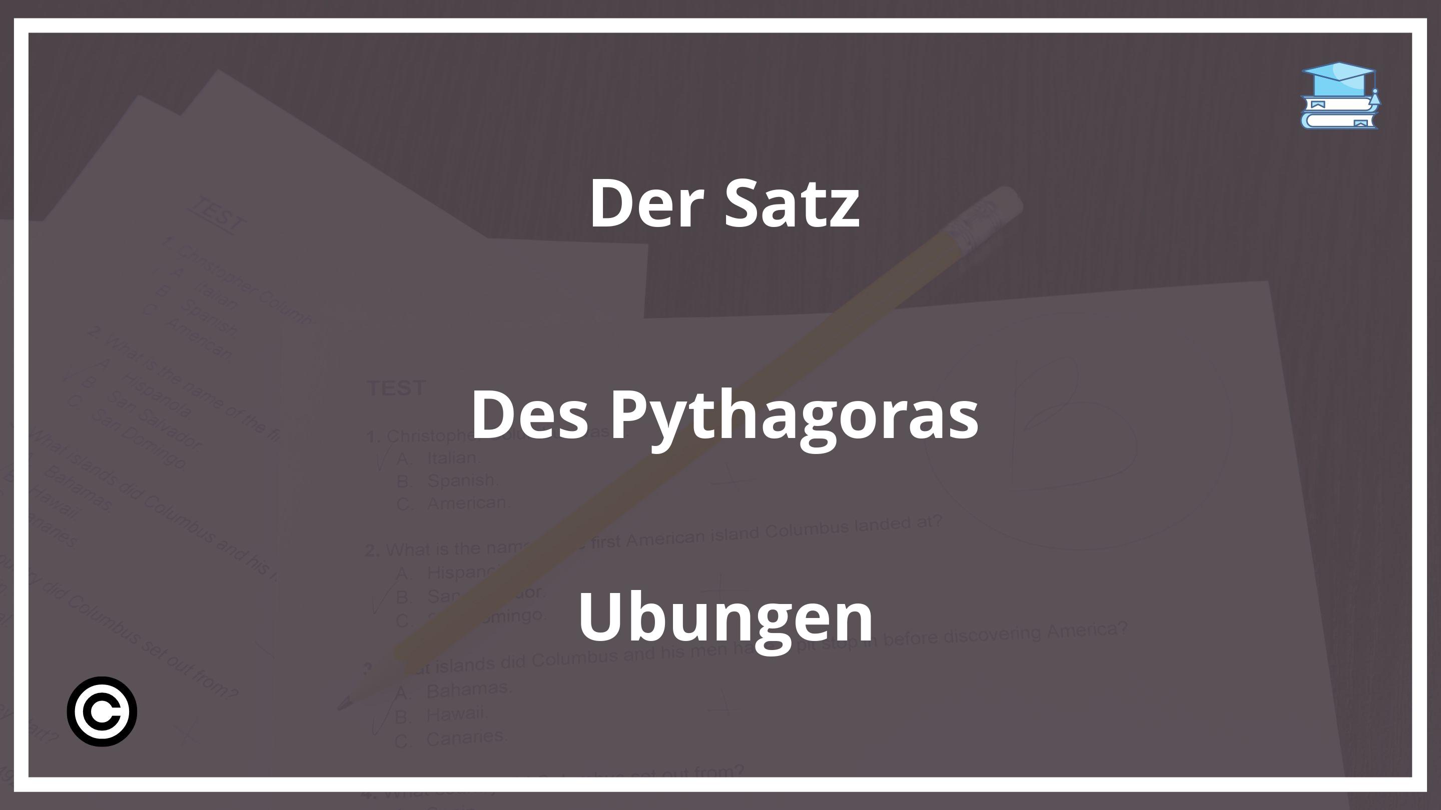 Der Satz Des Pythagoras Übungen PDF