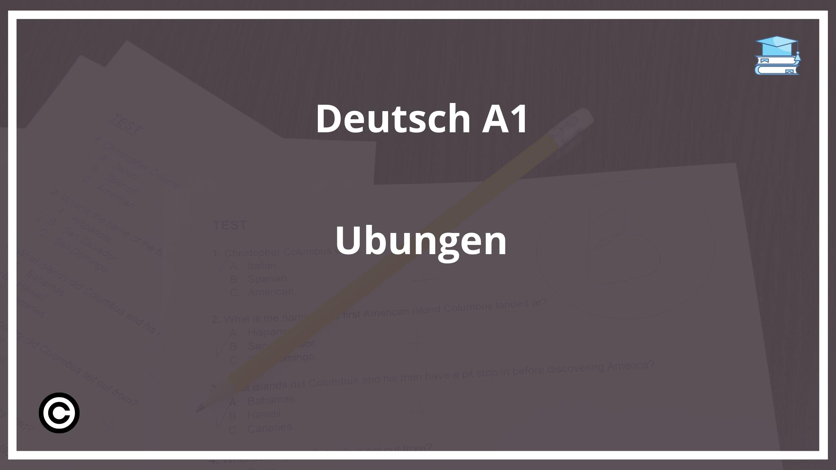 Deutsch A1 Übungen Zum Ausdrucken PDF