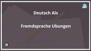 Deutsch Als Fremdsprache Übungen PDF