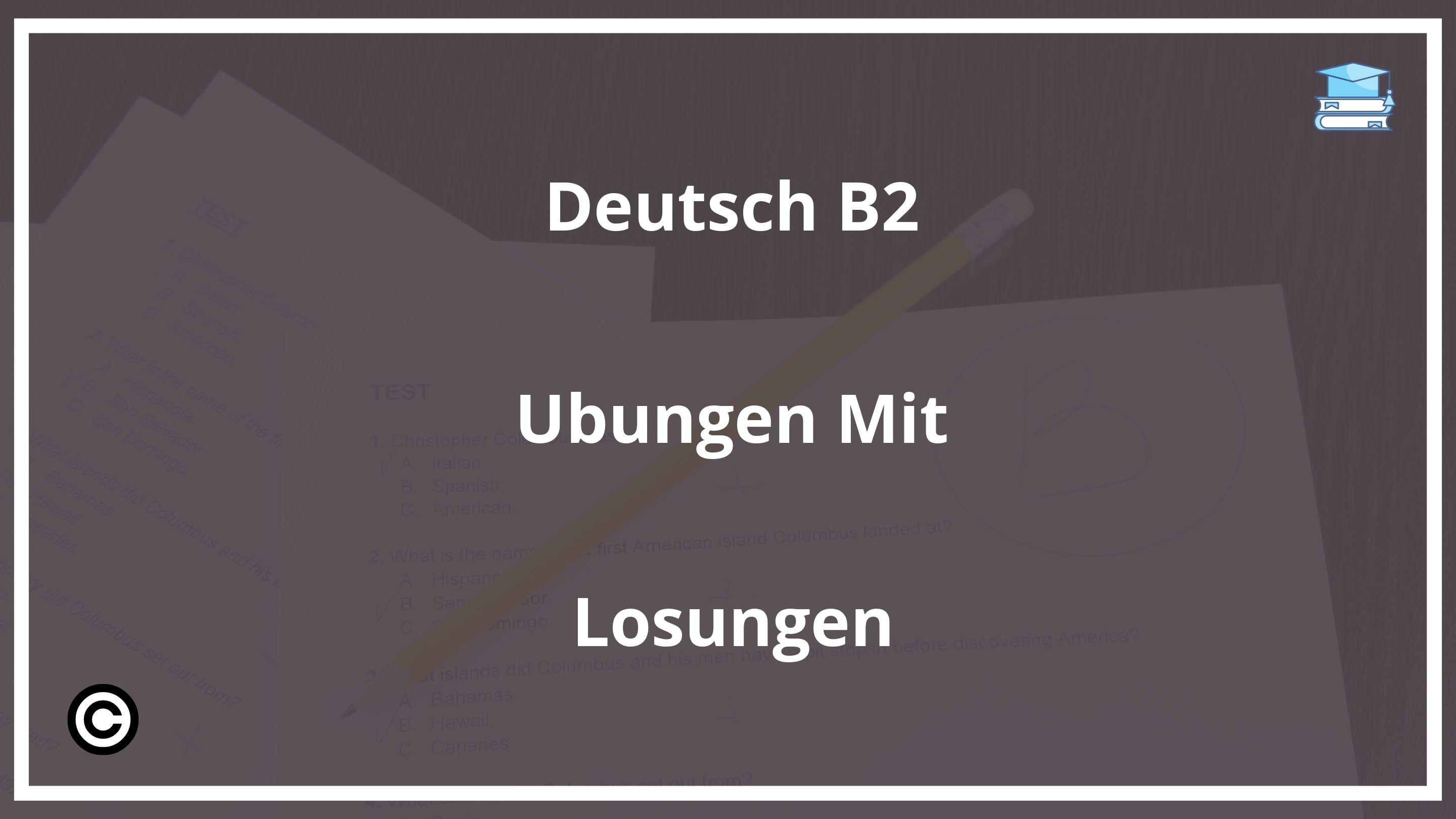 Deutsch B2 Übungen Mit Lösungen PDF