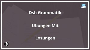 Dsh Grammatik Übungen Mit Lösungen PDF
