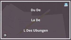 Du De La De L Des Übungen PDF