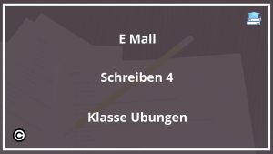 E Mail Schreiben 4 Klasse Übungen PDF