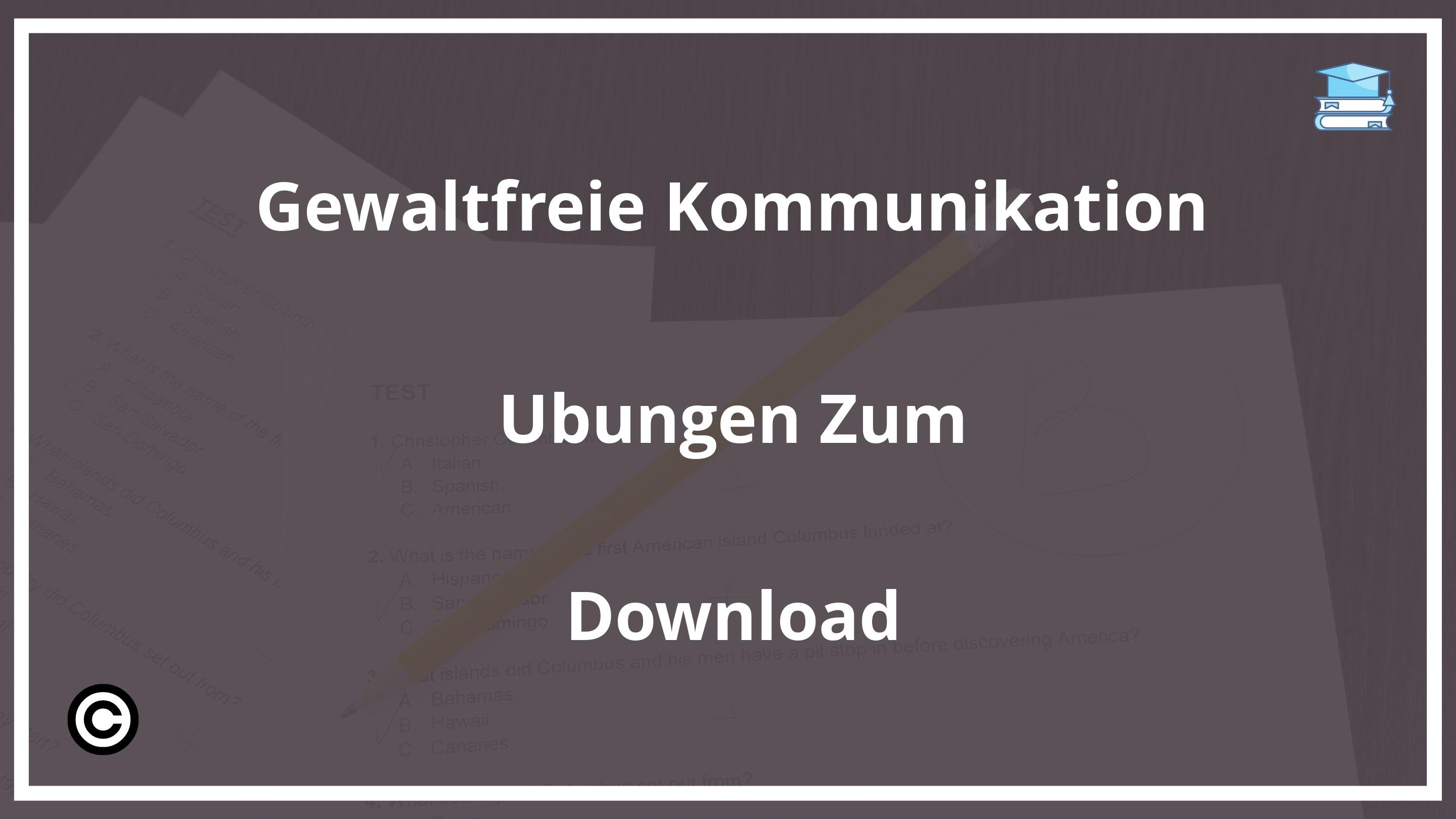 Gewaltfreie Kommunikation Übungen Zum Download PDF