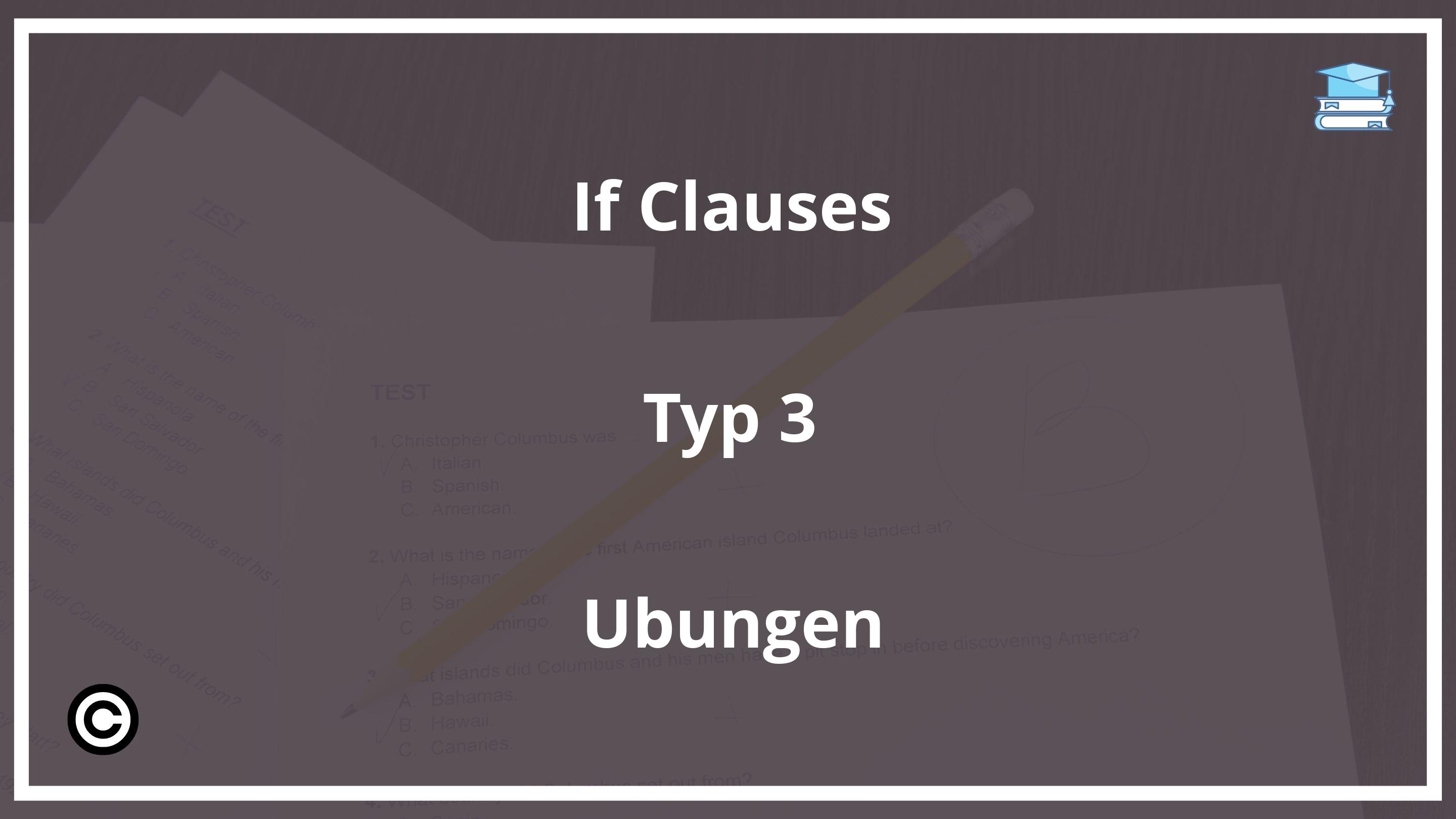 If Clauses Typ 3 Übungen PDF