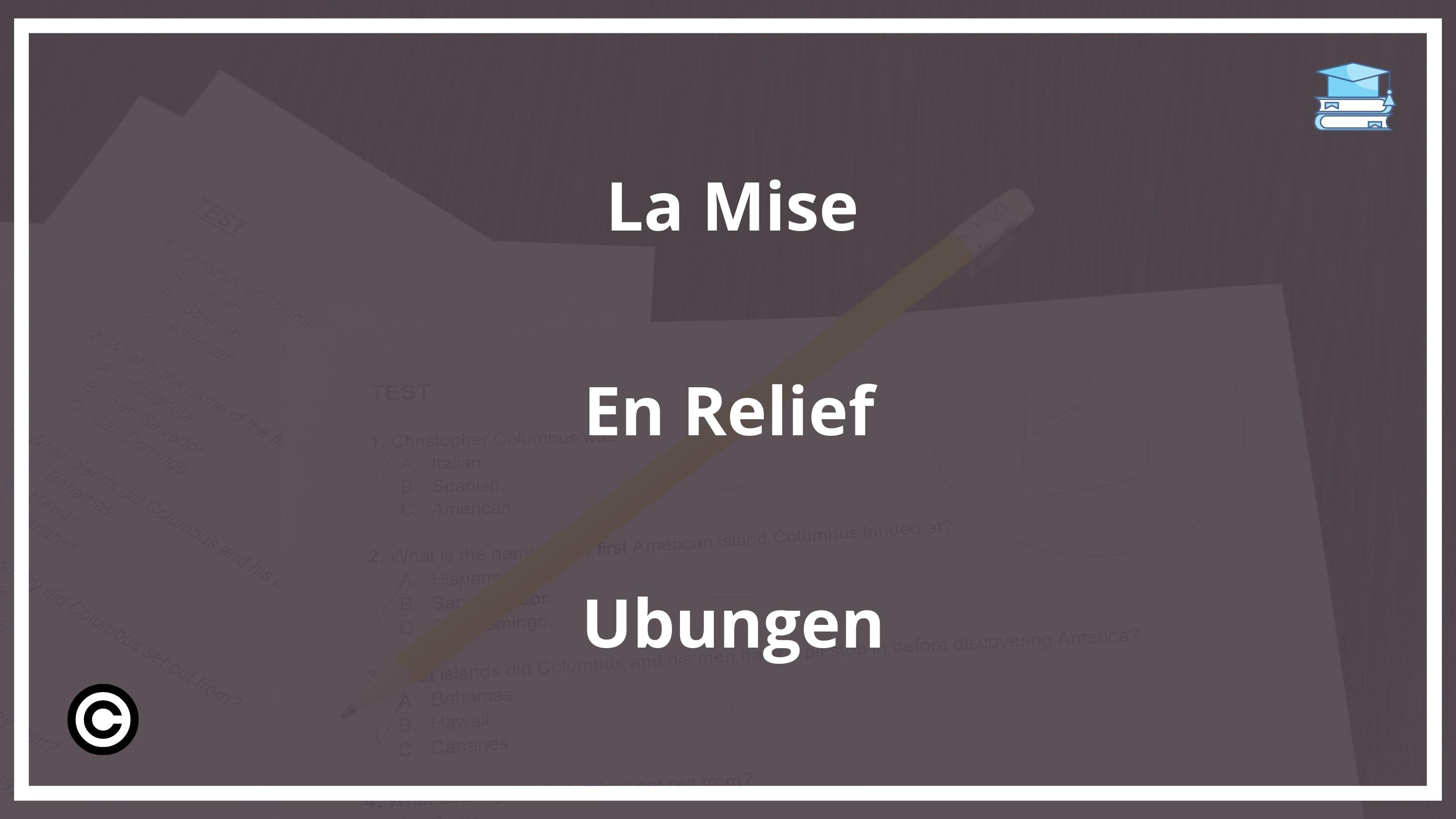 La Mise En Relief Übungen PDF