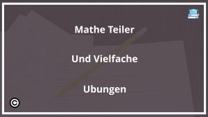 Mathe Teiler Und Vielfache Übungen PDF