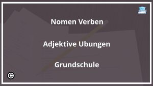 Nomen Verben Adjektive Übungen Grundschule PDF