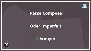 Passe Compose Oder Imparfait Übungen PDF
