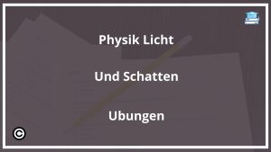 Physik Licht Und Schatten Übungen PDF