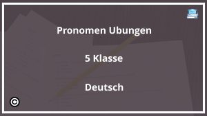 Pronomen Übungen 5 Klasse Deutsch PDF