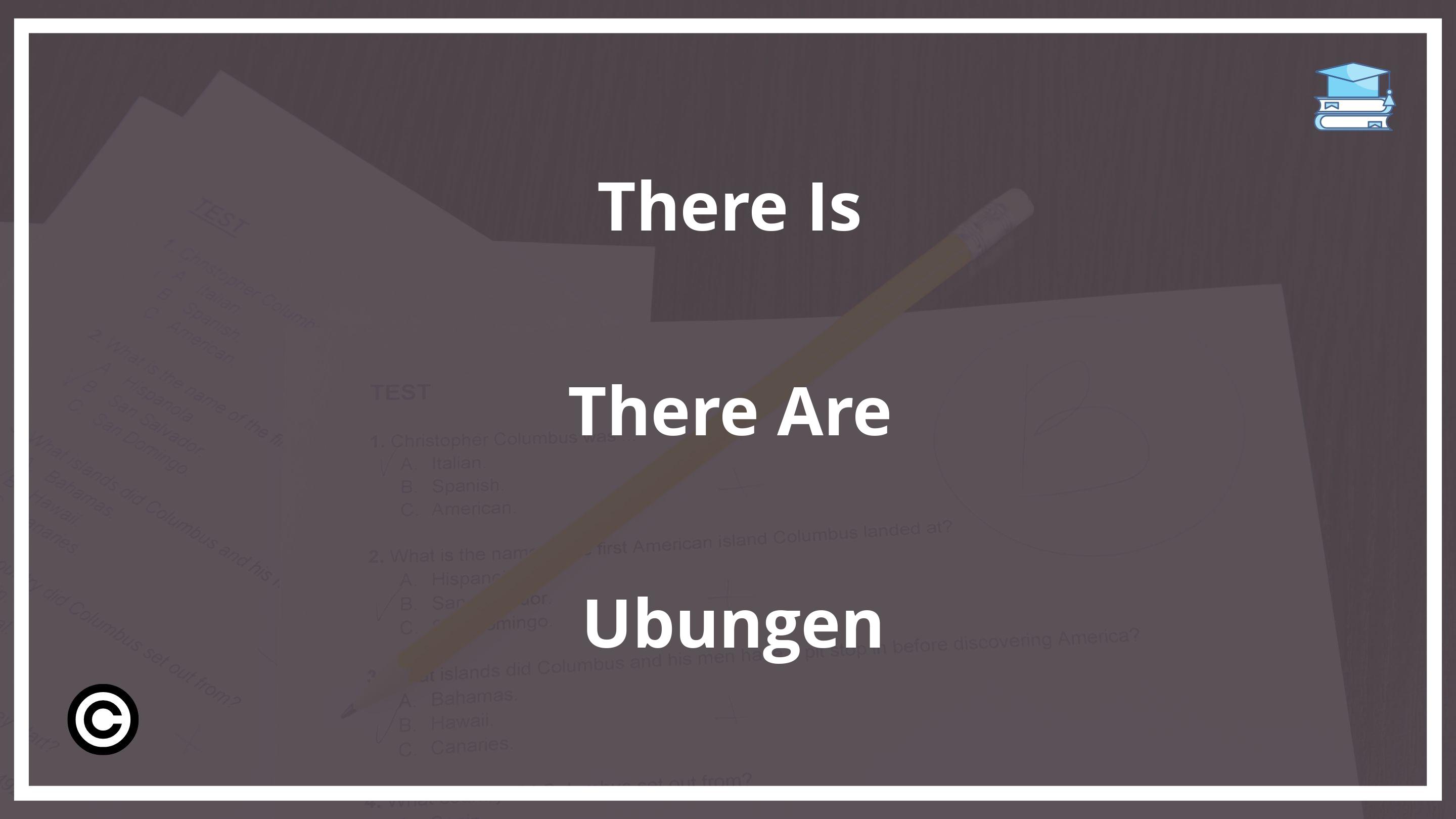 There Is There Are Übungen PDF
