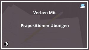 Verben Mit Präpositionen Übungen PDF