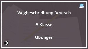 Wegbeschreibung Deutsch 5 Klasse Übungen PDF